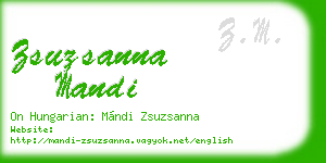 zsuzsanna mandi business card