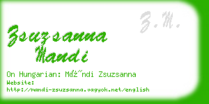 zsuzsanna mandi business card